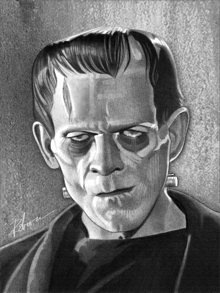 Boris Karloff Frankenstein Monster Drawing by David Robinson Saatchi Art