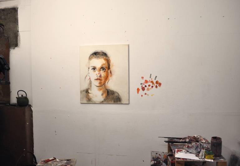 Original Figurative People Painting by Alzbeta Muller