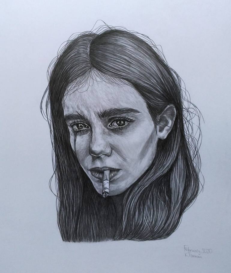 Chloe Drawing by Kate Tsuman | Saatchi Art