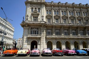 Rainbow of Vintage Cars, Havana Cuba thumb