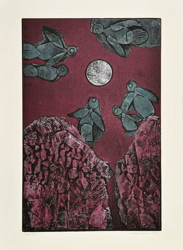 Print of Figurative Landscape Printmaking by Erzsebet Mezei