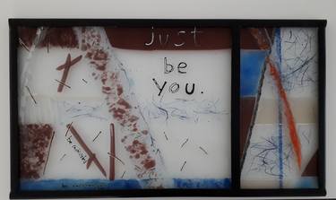 "Just be you " Glass Wall Sculpture thumb