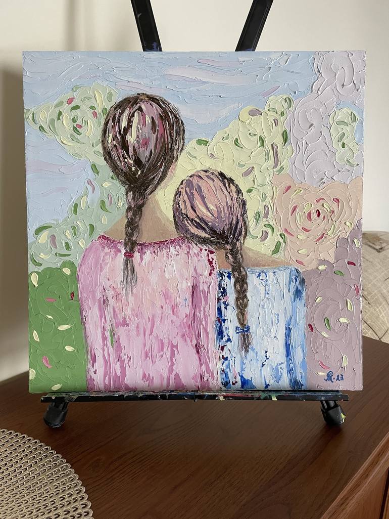 Original Abstract People Painting by Liudmyla Riabkova
