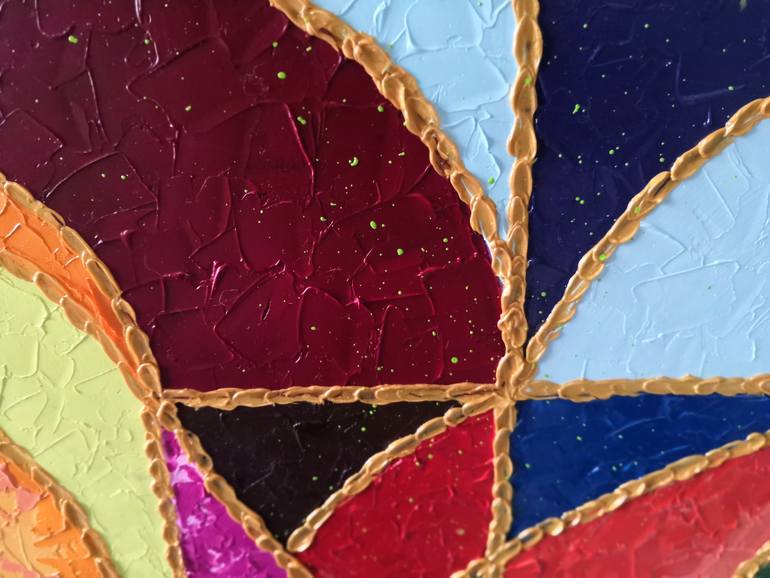 Original Cubism Botanic Painting by Liudmyla Riabkova