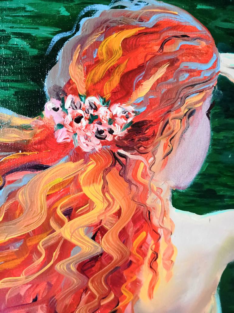 Original Impressionism Women Painting by Liudmyla Riabkova