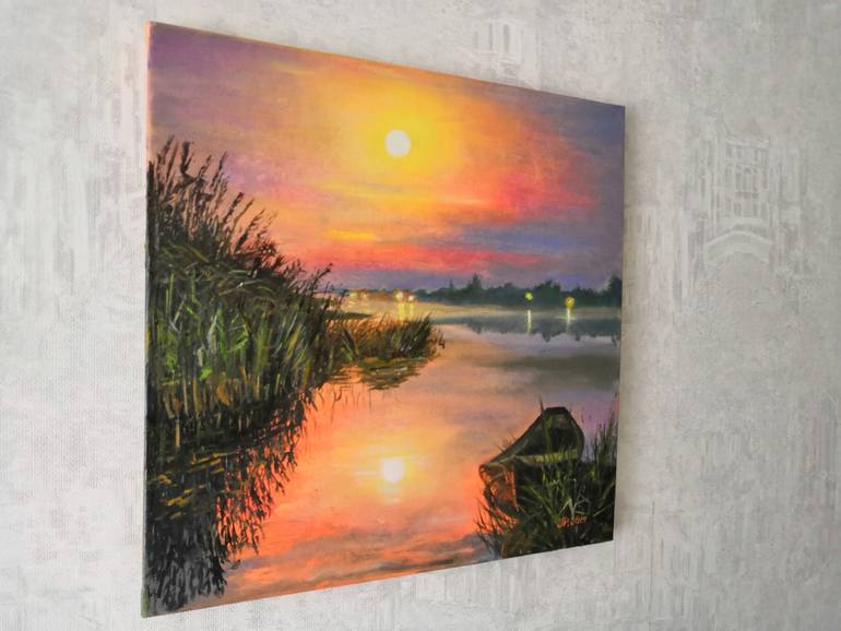 Original Impressionism Landscape Painting by Liudmyla Riabkova