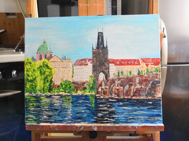 Original Impressionism Landscape Painting by Liudmyla Riabkova
