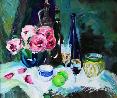 Original Impressionism Still Life Paintings by Liudmyla Riabkova