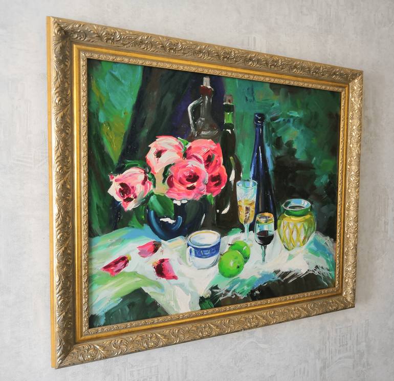 Original Impressionism Still Life Painting by Liudmyla Riabkova