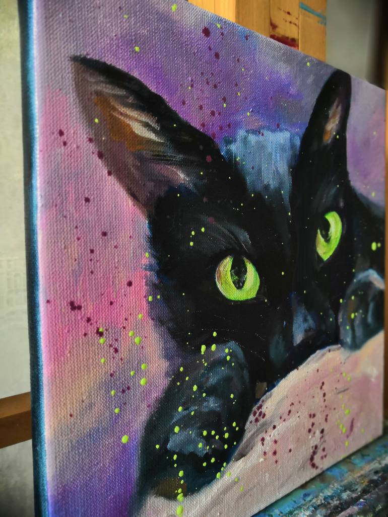 Original Impressionism Animal Painting by Liudmyla Riabkova