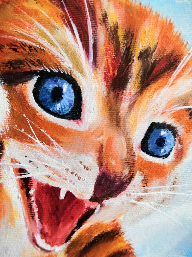 Original Fine Art Animal Painting by Liudmyla Riabkova