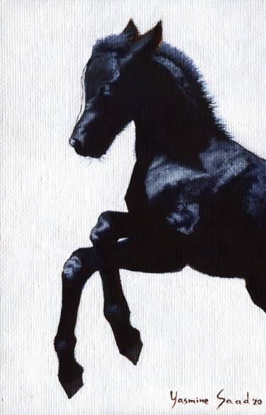 Original Minimalism Horse Paintings by Yasmine Saad