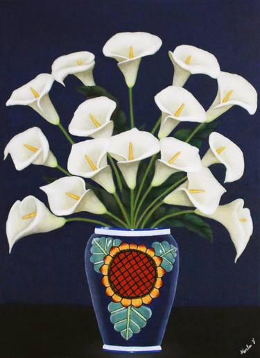 Print of Fine Art Floral Paintings by karla Hernandez