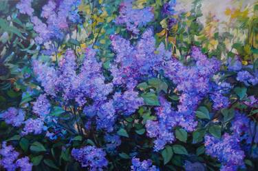 Original Abstract Floral Painting by Zoriana Petriv