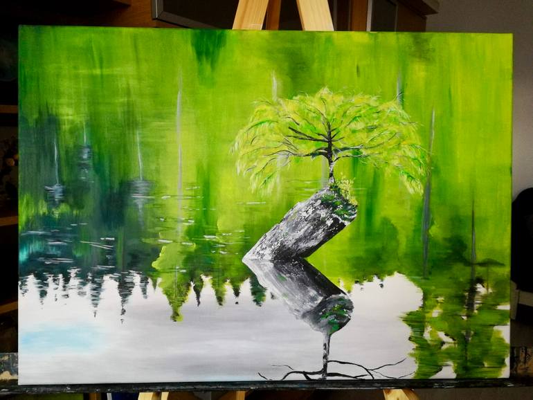 Original Realism Landscape Painting by Claudia Ureche