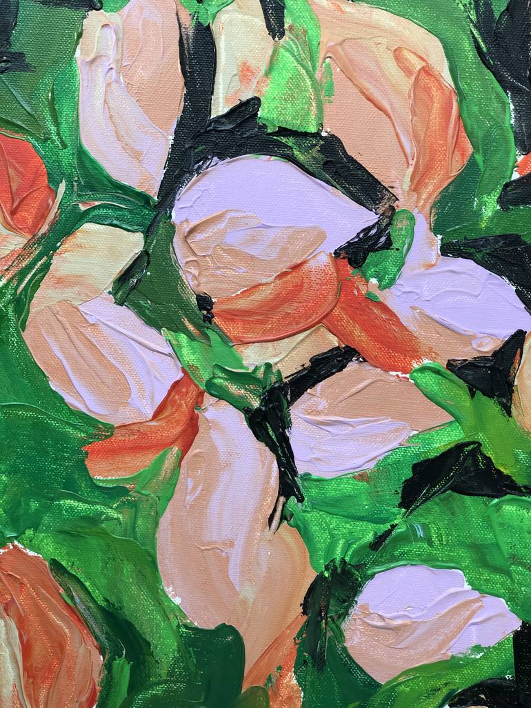 Original Abstract Floral Painting by Irina An