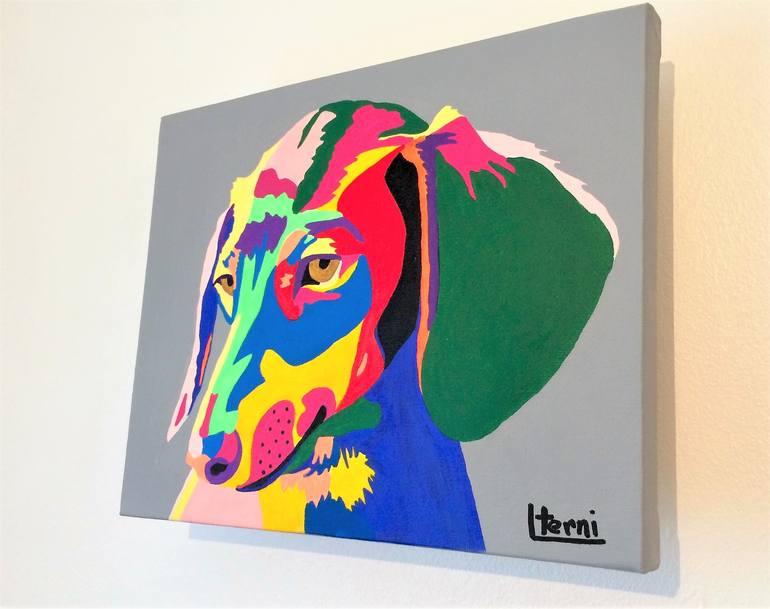 Original Pop Art Animal Painting by Lucyanne Terni