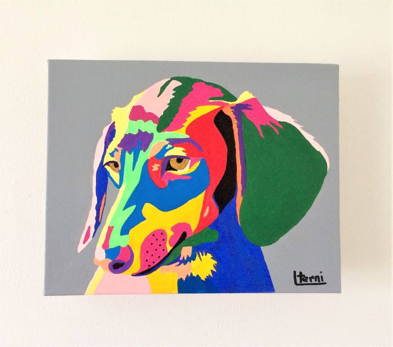 Original Pop Art Animal Painting by Lucyanne Terni