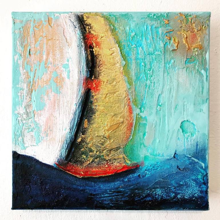 Original Modern Sailboat Painting by Lucyanne Terni