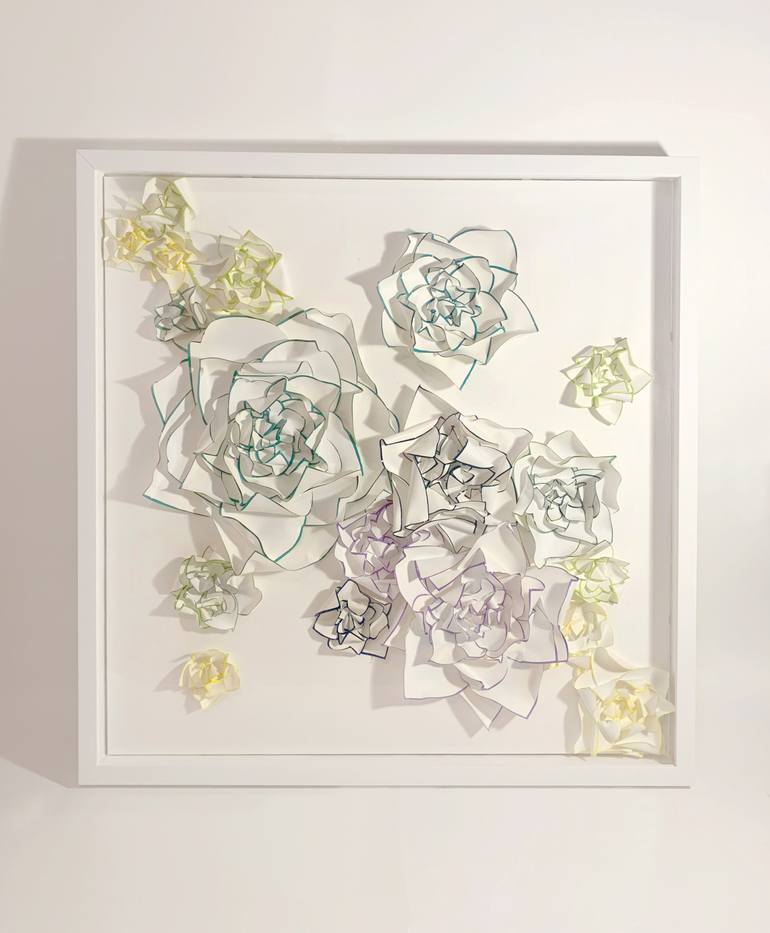 Original Abstract Floral Sculpture by Julia Johnson