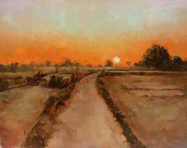On the Path Painting by Shraddha Singh | Saatchi Art Saudi Arabia