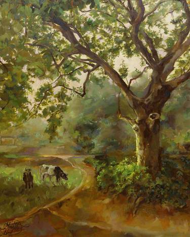 Original Fine Art Landscape Painting by Shraddha Singh