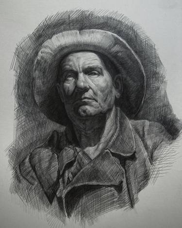 Print of Portrait Drawings by Milan Petrović