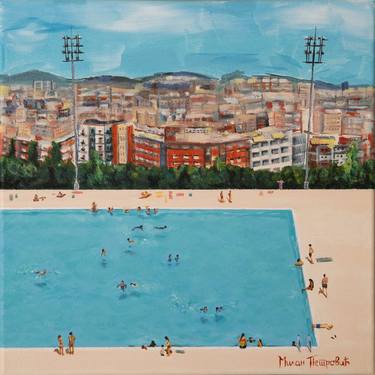 Original Documentary Cities Paintings by Milan Petrović