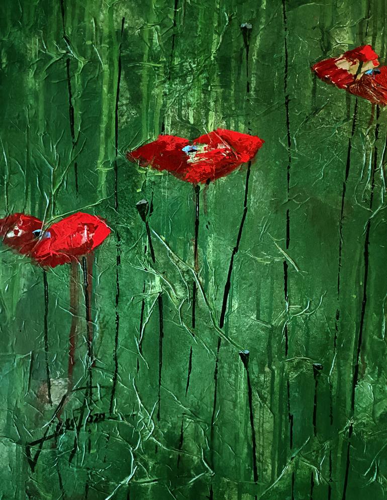 Original Abstract Expressionism Landscape Painting by Josep Pozo 