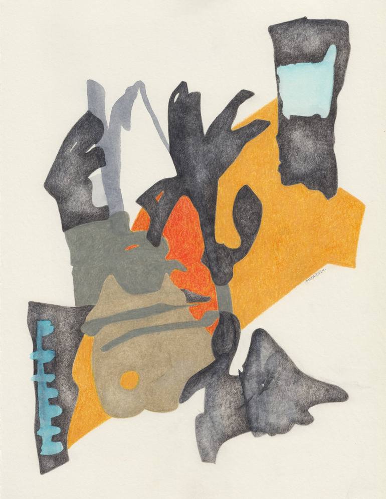 Print of Abstract Expressionism Abstract Drawings by Magdalena MiočInović Andrić