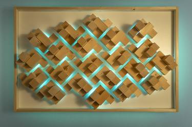 Original Geometric Sculpture by FUTURETRO art