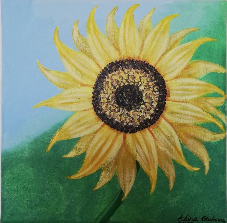 Sunflower Painting by Adina Adina | Saatchi Art