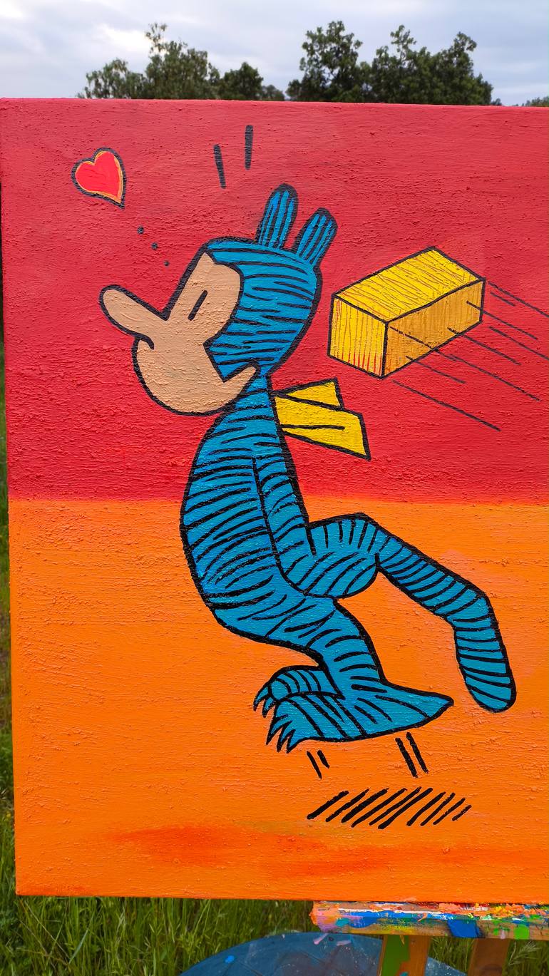 Original Contemporary Pop Culture/Celebrity Painting by Fake Art