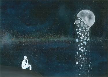 Print of Surrealism Outer Space Paintings by Adrish Poddar