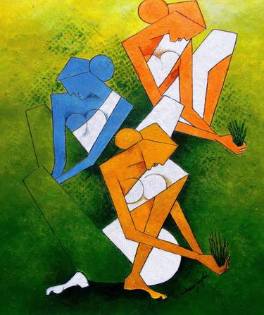 Print of Expressionism People Paintings by Amar Singha