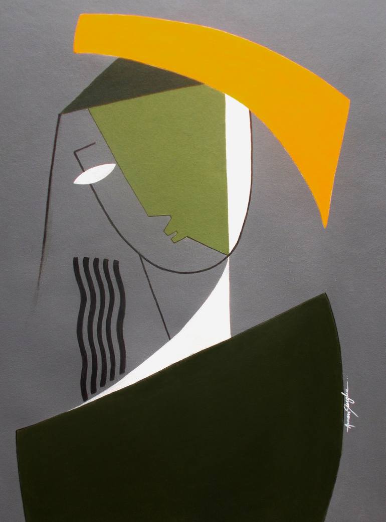 Print of Figurative Abstract Paintings by Amar Singha