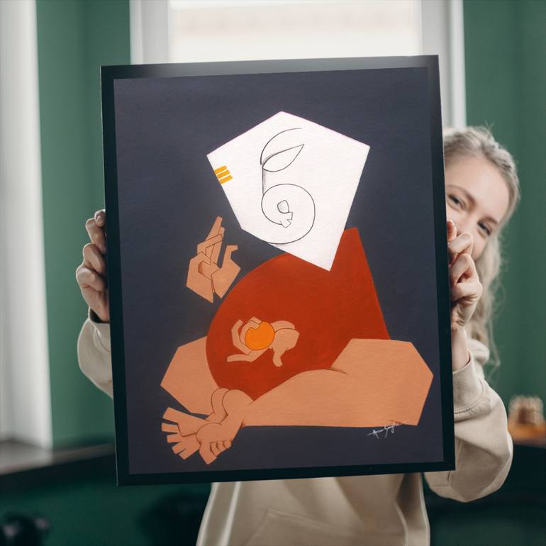 Original Cubism Religion Painting by Amar Singha