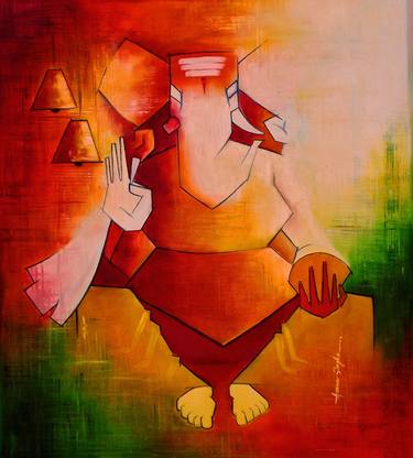 Print of Figurative Religious Paintings by Amar Singha