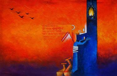 Original Cubism Abstract Paintings by Amar Singha