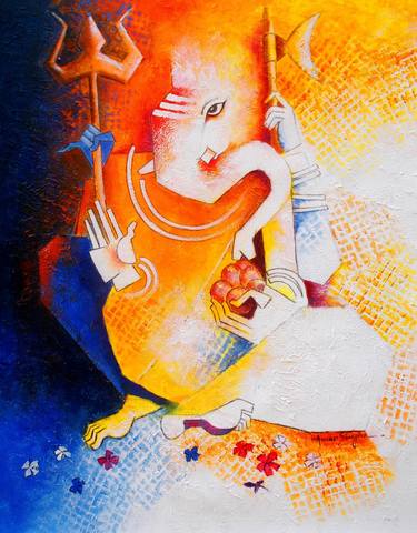 Print of Abstract Religious Paintings by Amar Singha
