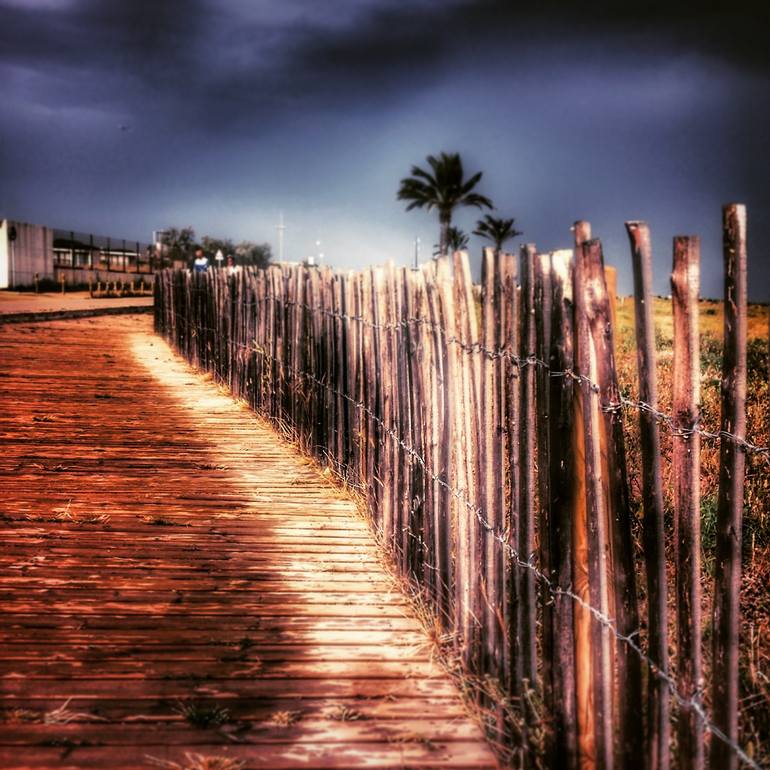 Original Landscape Photography by Elena Kozlova | Conceptual Art on Canvas | lonely way at the beach - Limited Edition of 30