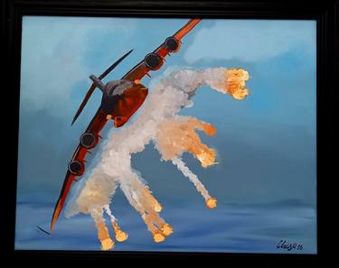 Original Modern Airplane Paintings by Irina Ibragimova