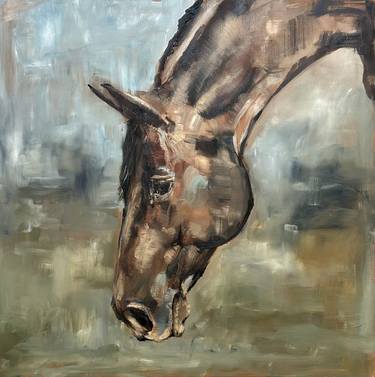 Original Figurative Horse Paintings by Liz Comer