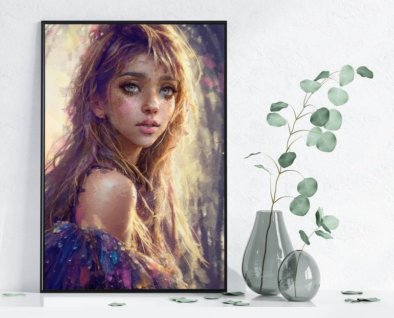 Original Contemporary Women Digital by Anna Marija Bulka