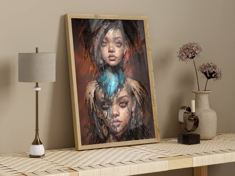 Original Contemporary Women Digital by Anna Marija Bulka