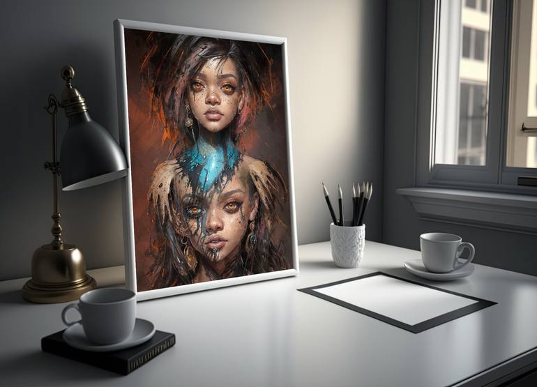Original Contemporary Women Digital by Anna Marija Bulka