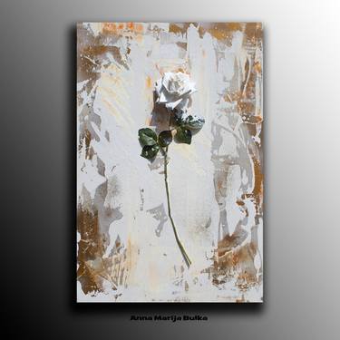 White rose - Sculpture Wall Art Abstract Painting thumb