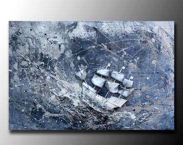 Storm -Painting landscape Sculpture Wall Art Abstract thumb