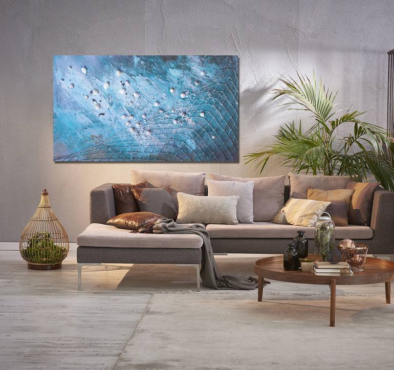 Original Abstract Beach Painting by Anna Marija Bulka