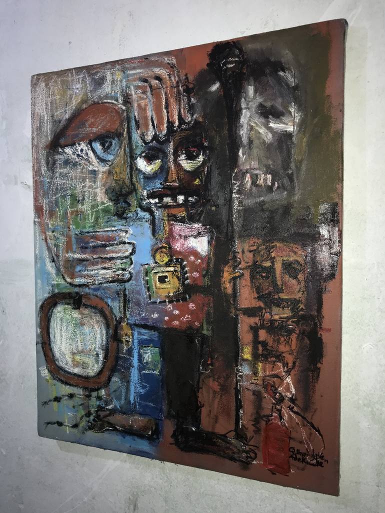 Original Abstract Expressionism Classical mythology Painting by Adekunle Gbemileke